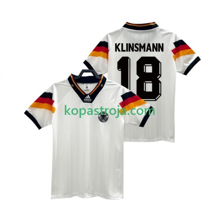 Billiga Fotbollströjor Tyskland KLINSMANN 18 1992 Retro Hemma tröja Kortärmad